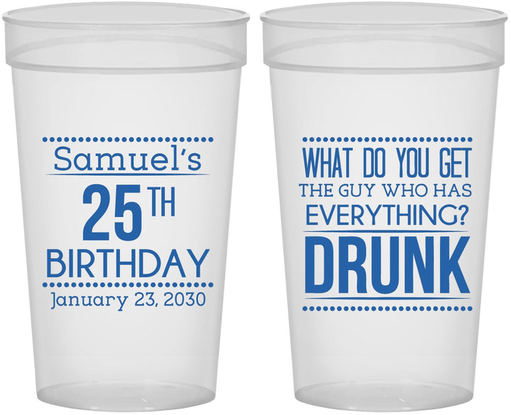 Personalized Birthday 32 oz Stadium Cups - 25th | 20094