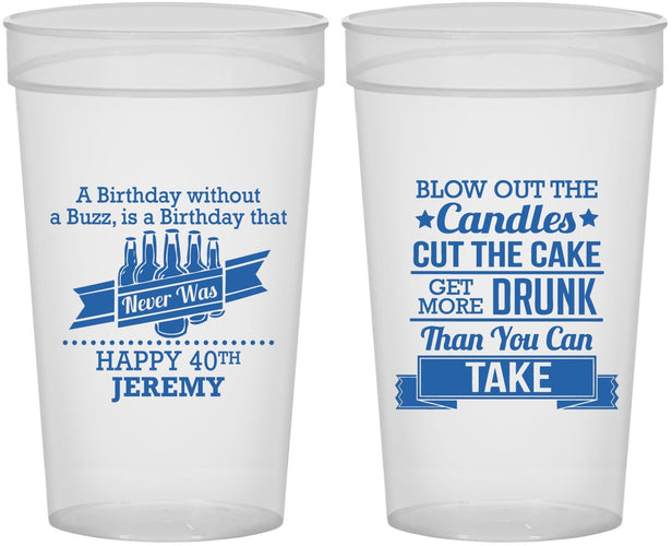 Personalized Birthday 32 oz Stadium Cups - 40th | 20101