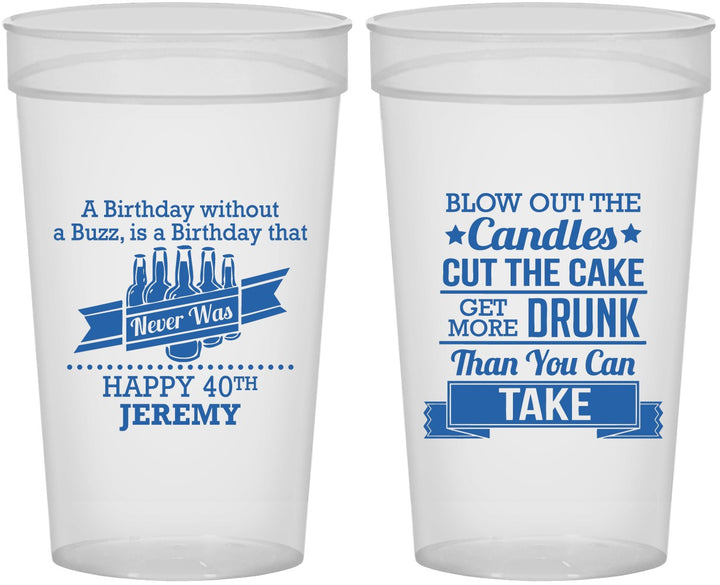 Personalized Birthday 32 oz Stadium Cups - 40th | 20101