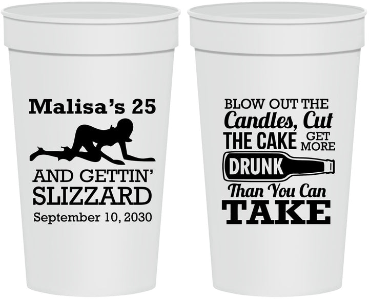 Personalized Birthday 32 oz Stadium Cups - 25th Strip Club | 20102