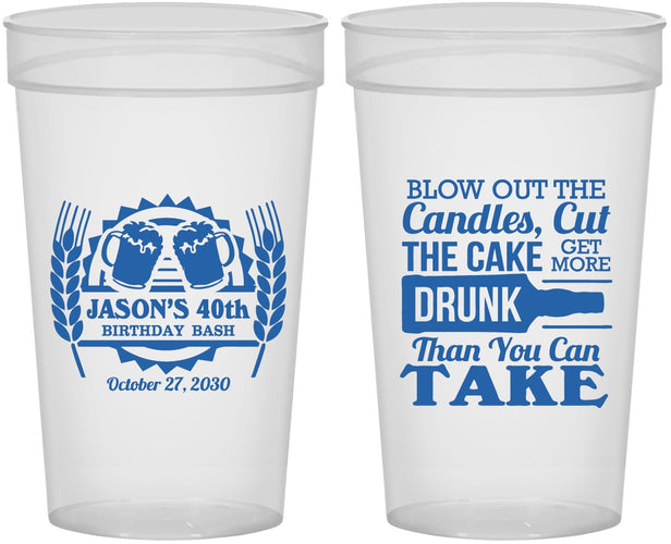 Personalized Birthday 32 oz Stadium Cups - 40th | 20103