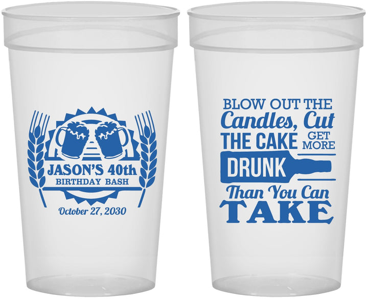 Personalized Birthday 32 oz Stadium Cups - 40th | 20103