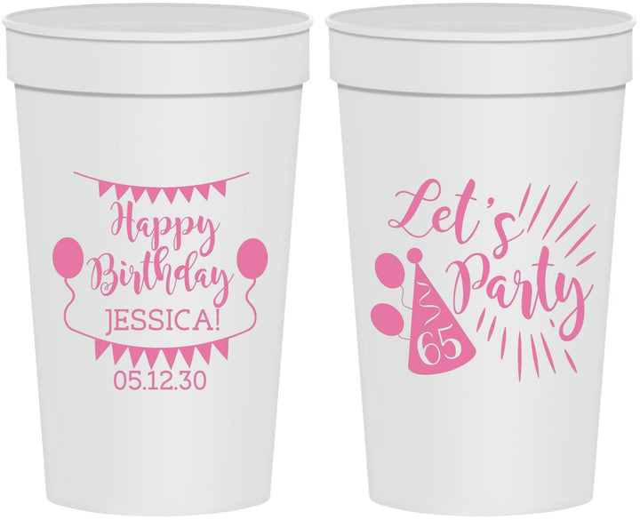 Personalized Birthday 32 oz Stadium Cups - 65th | 20105