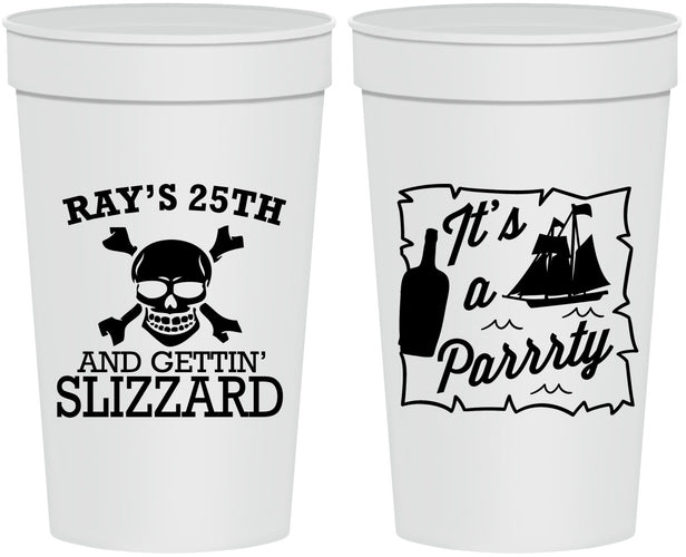 Personalized Birthday 32 oz Stadium Cups - 25th Pirate | 20107