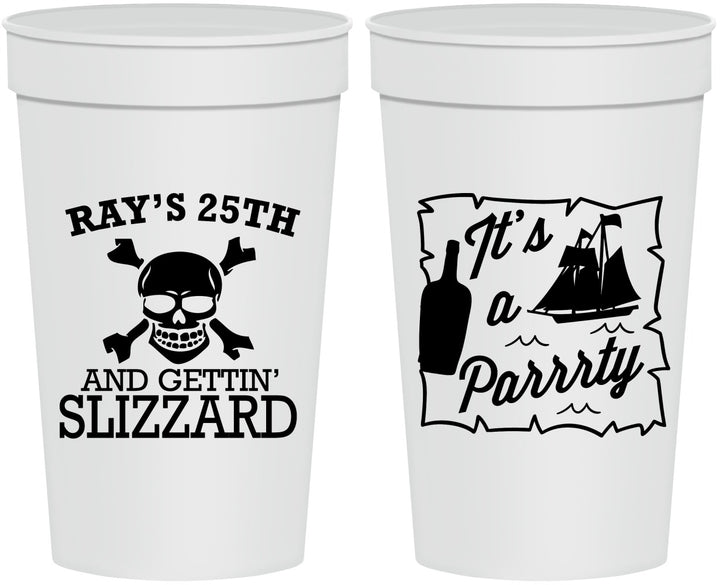 Personalized Birthday 32 oz Stadium Cups - 25th Pirate | 20107