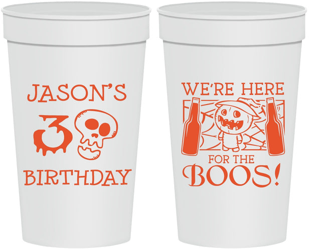 Personalized Birthday 32 oz Stadium Cups - 30th Halloween | 20112