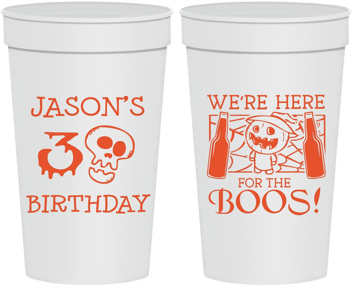 Personalized Birthday 32 oz Stadium Cups - 30th Halloween | 20112