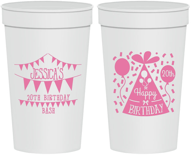 Personalized Birthday 32 oz Stadium Cups - 20th | 20113