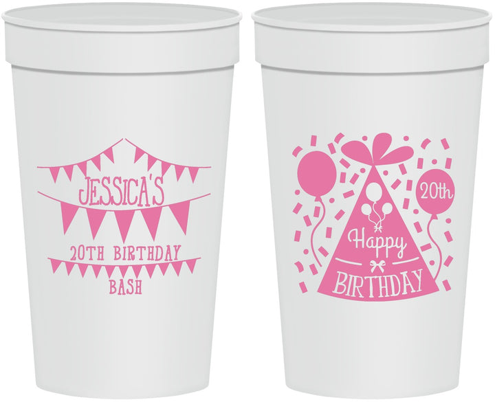 Personalized Birthday 32 oz Stadium Cups - 20th | 20113