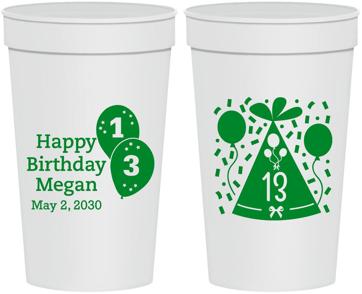 Personalized Birthday 32 oz Stadium Cups - 13th | 20115