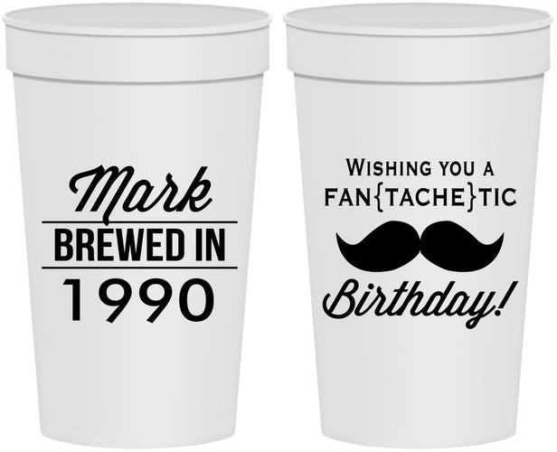 Personalized Birthday 32 oz Stadium Cups - 40th | 20119