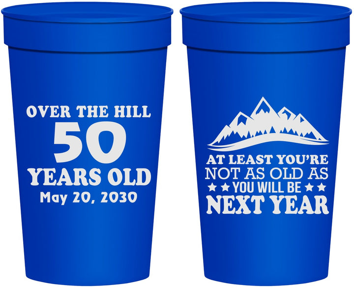 Personalized Birthday 32 oz Stadium Cups - 50th Over The Hill | 20124
