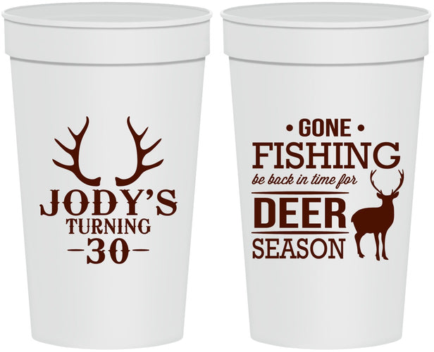 Personalized Birthday 32 oz Stadium Cups - 30th Deer Season | 20127