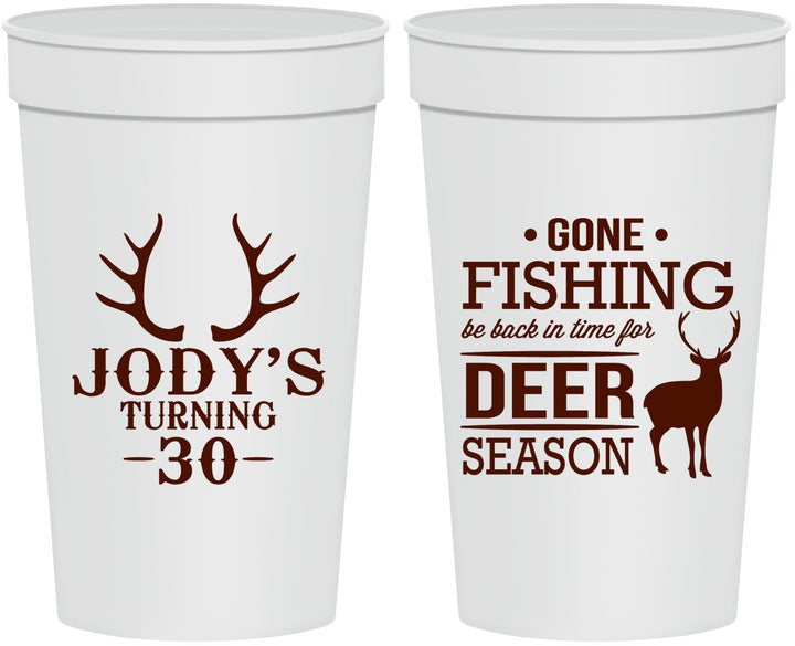 Personalized Birthday 32 oz Stadium Cups - 30th Deer Season | 20127