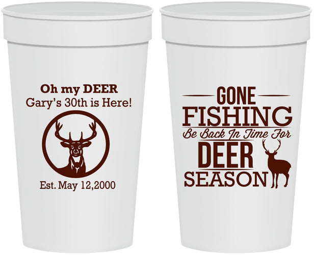 Personalized Birthday 32 oz Stadium Cups - 30th Deer Season | 20129