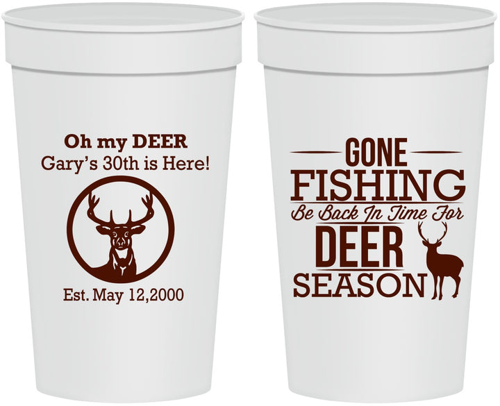 Personalized Birthday 32 oz Stadium Cups - 30th Deer Season | 20129