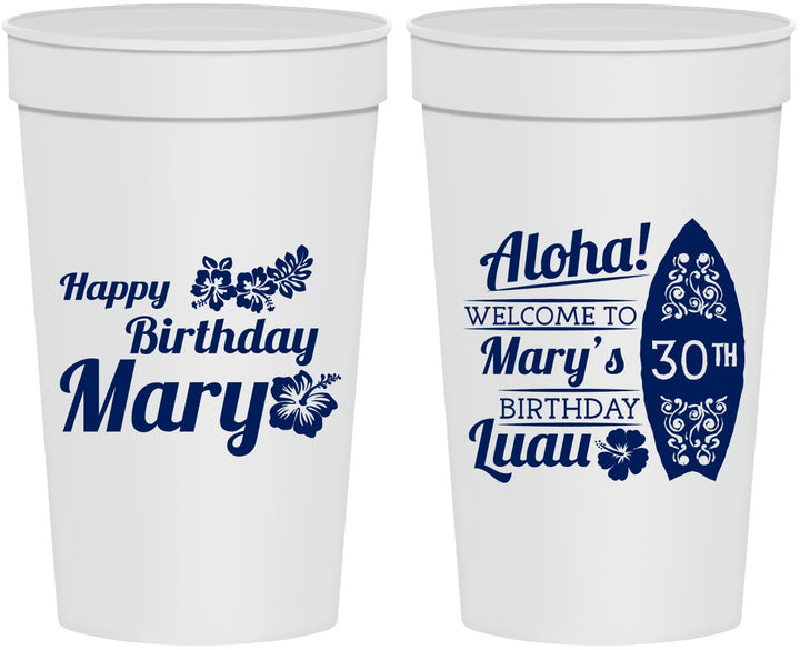 Personalized Birthday 32 oz Stadium Cups - 30th Hawaii | 20136