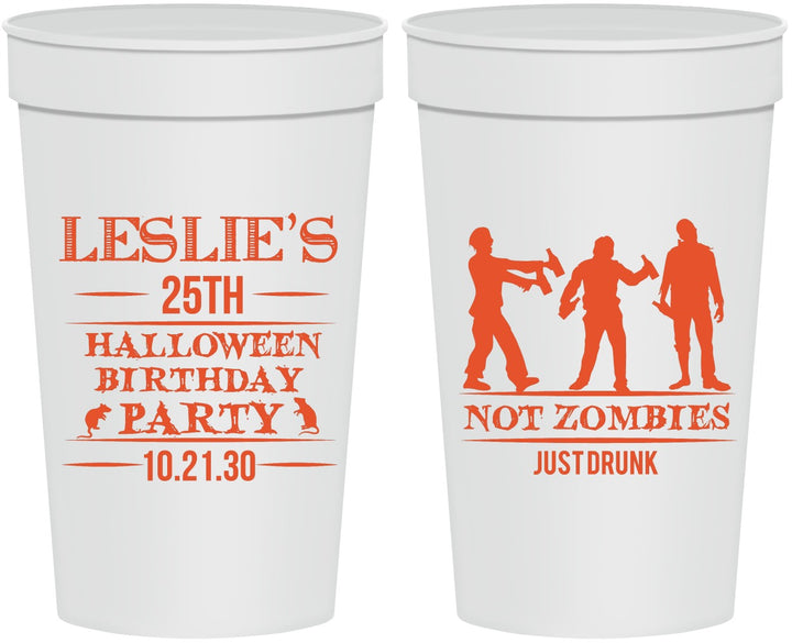 Personalized Birthday 32 oz Stadium Cups - 25th Halloween | 20143