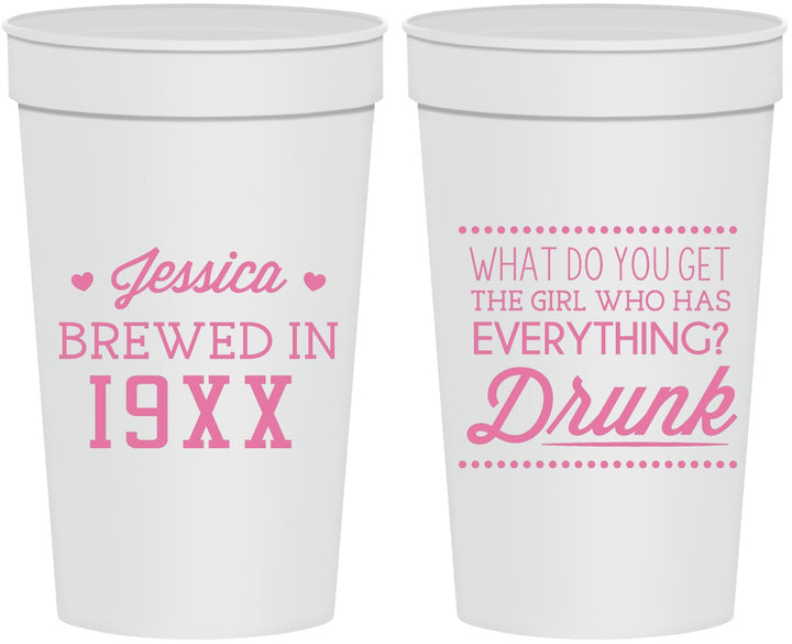 Personalized Birthday 32 oz Stadium Cups - Drunk | 20147