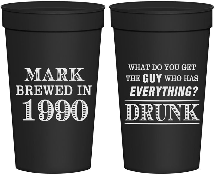 Personalized Birthday 32 oz Stadium Cups - 40th | 20148