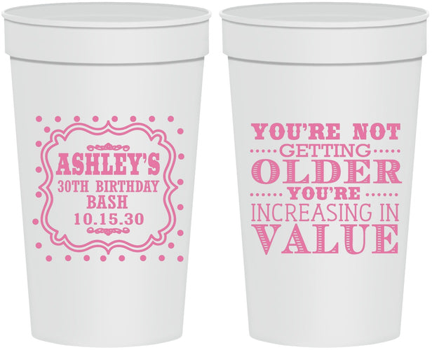 Personalized Birthday 32 oz Stadium Cups - 30th | 20149