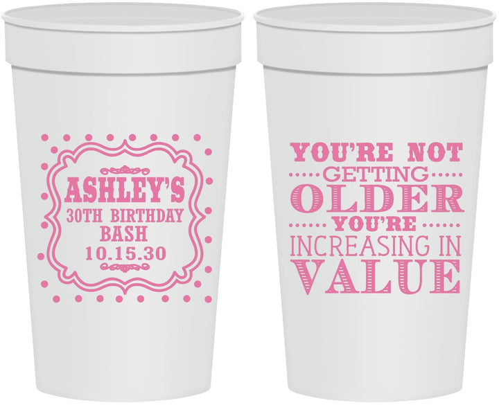 Personalized Birthday 32 oz Stadium Cups - 30th | 20149