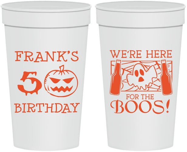 Personalized Birthday 32 oz Stadium Cups - 50th Halloween | 20157