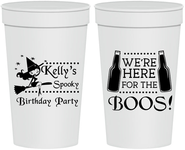 Personalized Birthday 32 oz Stadium Cups - Halloween Spooky Boos | 20158