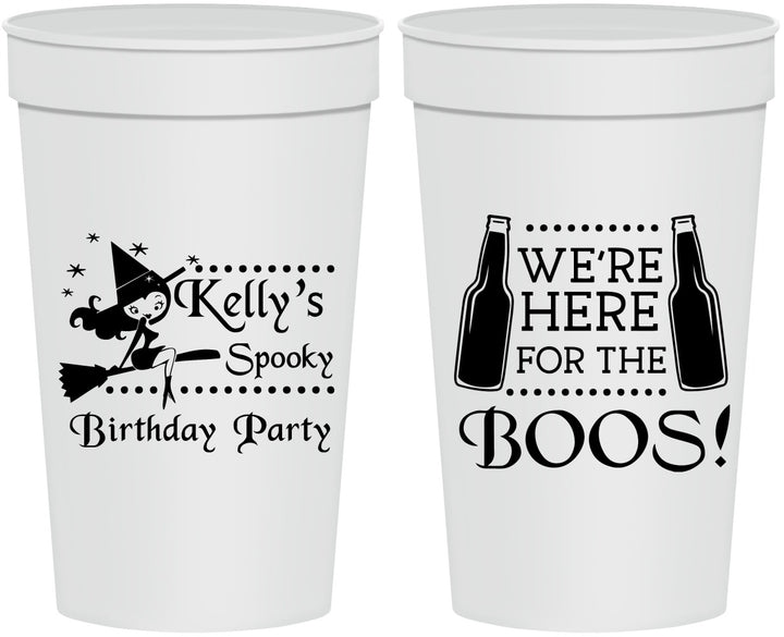 Personalized Birthday 32 oz Stadium Cups - Halloween Spooky Boos | 20158