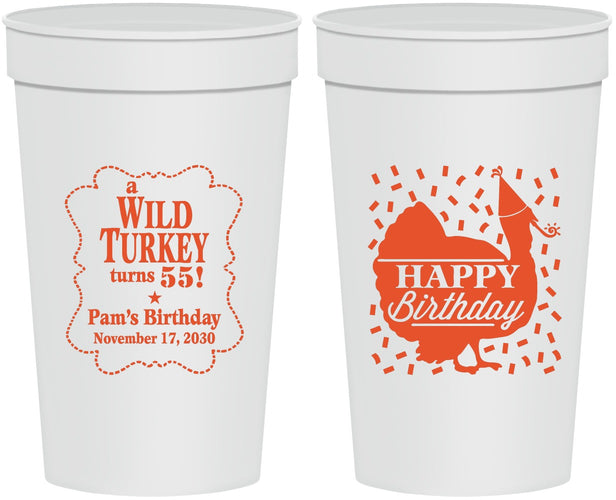 Personalized Birthday 32 oz Stadium Cups - 55th Wild Turkey | 20159