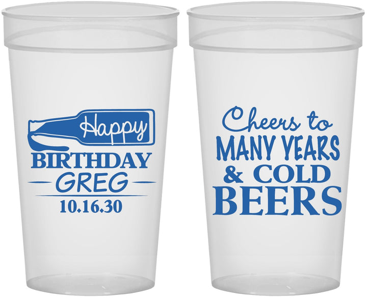 Personalized Birthday 32 oz Stadium Cups - Cheers To Many Years | 20167