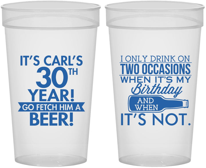 Personalized Birthday 32 oz Stadium Cups - 30th | 20170