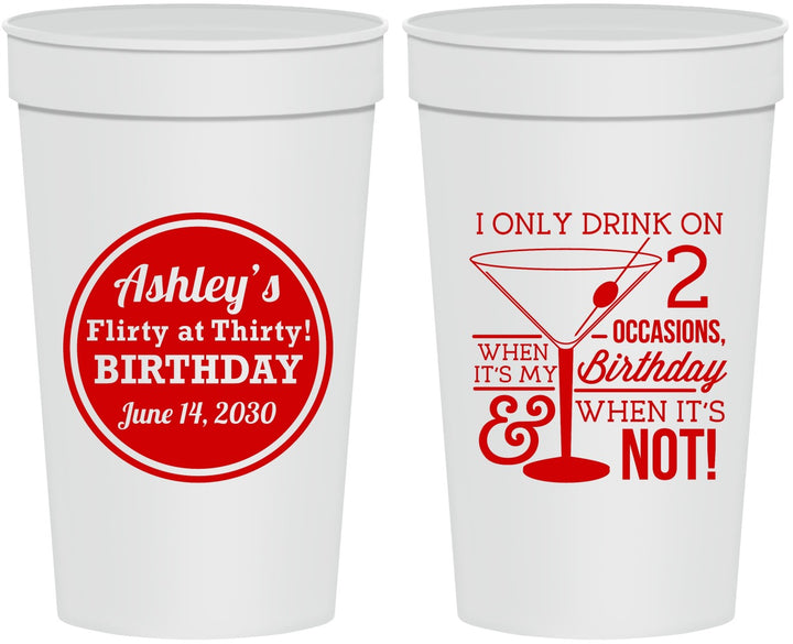 Personalized Birthday 32 oz Stadium Cups - 30th | 20172