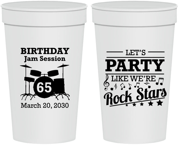 Personalized Birthday 32 oz Stadium Cups - 65th Rock Star | 20175