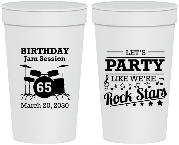 Personalized Birthday 32 oz Stadium Cups - 65th Rock Star | 20175
