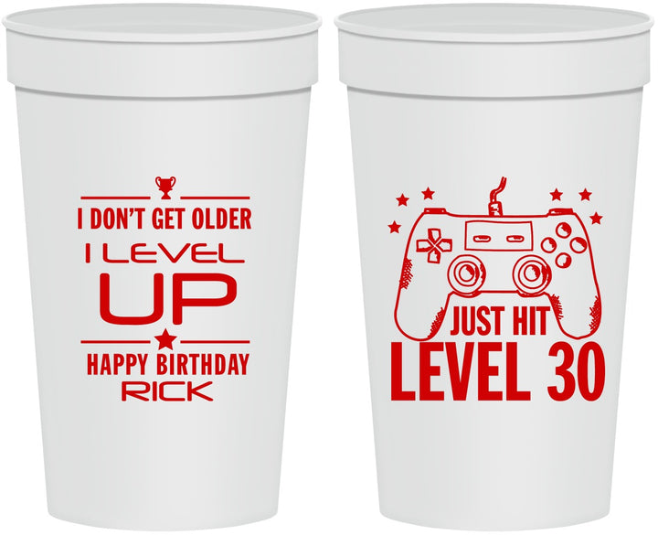 Personalized Birthday 32 oz Stadium Cups - 30th Video Games | 20179