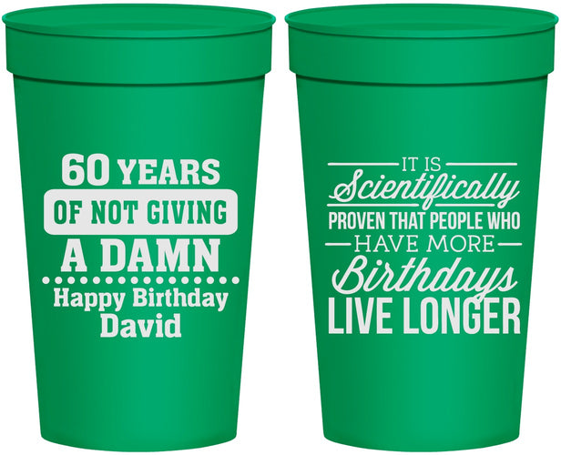 Personalized Birthday 32 oz Stadium Cups - 60th | 20180