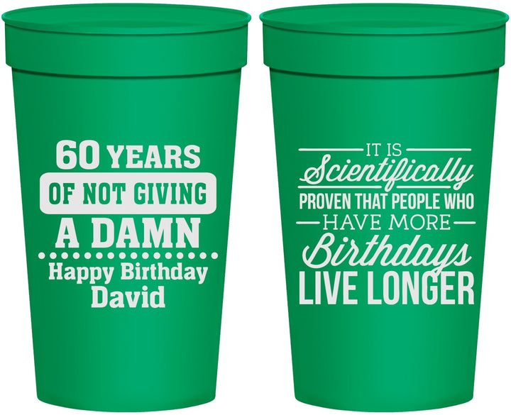 Personalized Birthday 32 oz Stadium Cups - 60th | 20180