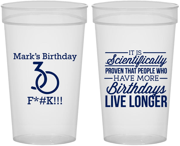Personalized Birthday 32 oz Stadium Cups - 30th | 20181
