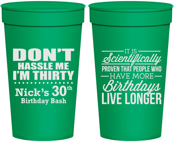 Personalized Birthday 32 oz Stadium Cups - 30th | 20182
