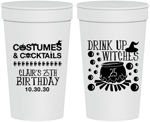 Personalized Birthday 32 oz Stadium Cups - 25th Halloween | 20184