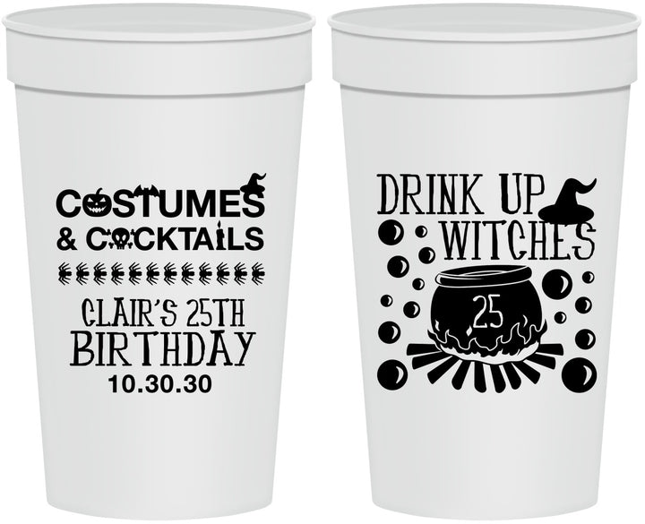 Personalized Birthday 32 oz Stadium Cups - 25th Halloween | 20184
