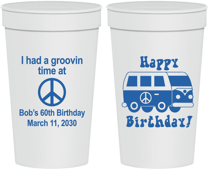 Personalized Birthday 32 oz Stadium Cups - 60th | 20186