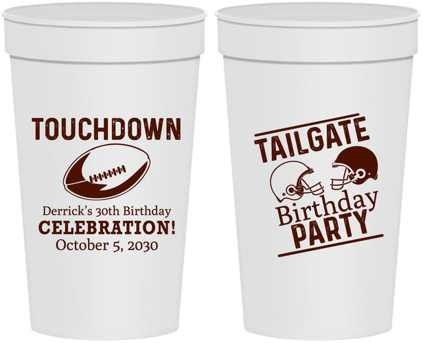 Personalized Birthday 32 oz Stadium Cups - 30th Football | 20189