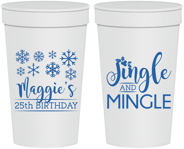 Personalized Birthday 32 oz Stadium Cups - 25th Christmas | 20197