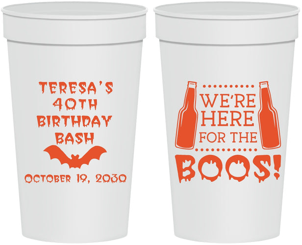 Personalized Birthday 32 oz Stadium Cups - 40th Halloween | 20198