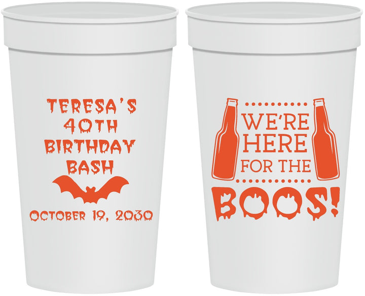 Personalized Birthday 32 oz Stadium Cups - 40th Halloween | 20198