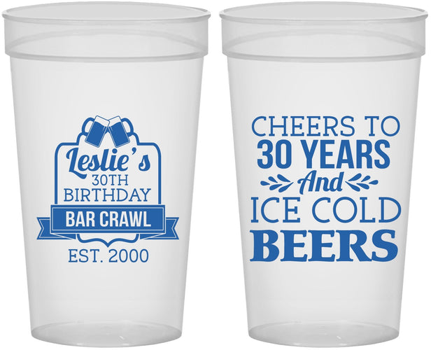 Personalized Birthday 32 oz Stadium Cups - 30th | 20218