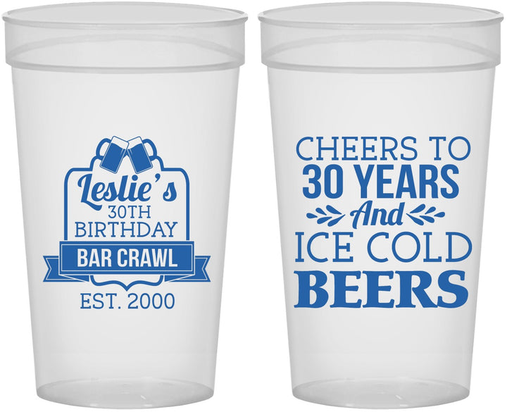 Personalized Birthday 32 oz Stadium Cups - 30th | 20218