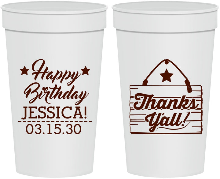 Personalized Birthday 32 oz Stadium Cups - Country Farm | 20221